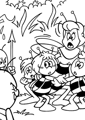Coloring book of teacher Cassandra with students